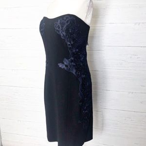 DIANE VON FURSTENBERG Lace Detail Strapless Dress